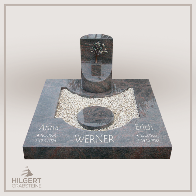 UR-DA-UR38 | Hilgert Grabsteine | Urnengrabstein aus Granit