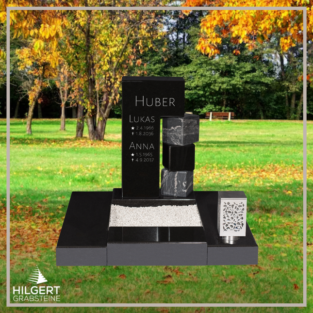 UR-DA-UR68-12 | Hilgert Grabsteine | Urnengrabstein aus Granit