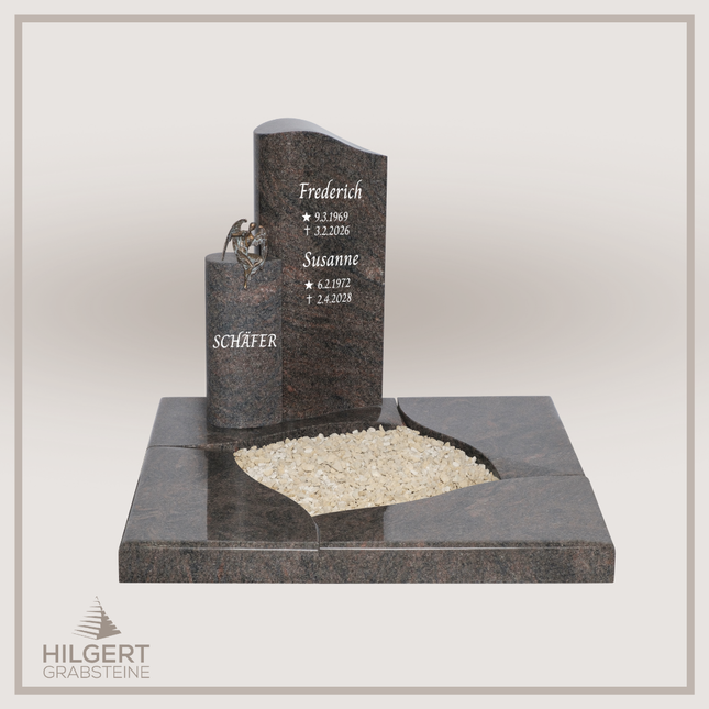 UR-DA-UR69 | Hilgert Grabsteine | Urnengrabstein aus Granit