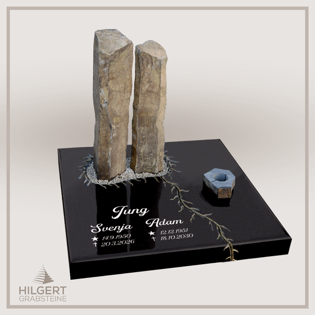 UR-DA-UR74 | Hilgert Grabsteine | Urnengrabstein aus Granit
