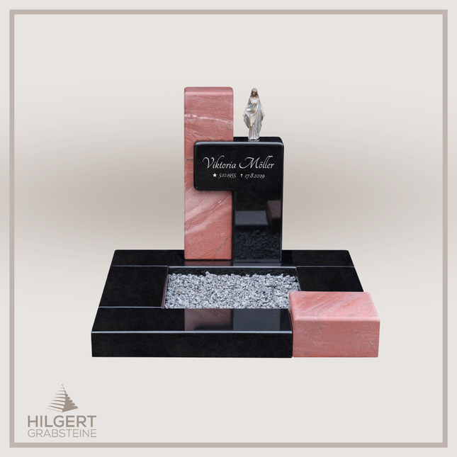 UR-DA-UR77-12 | Hilgert Grabsteine | Urnengrabstein aus Granit