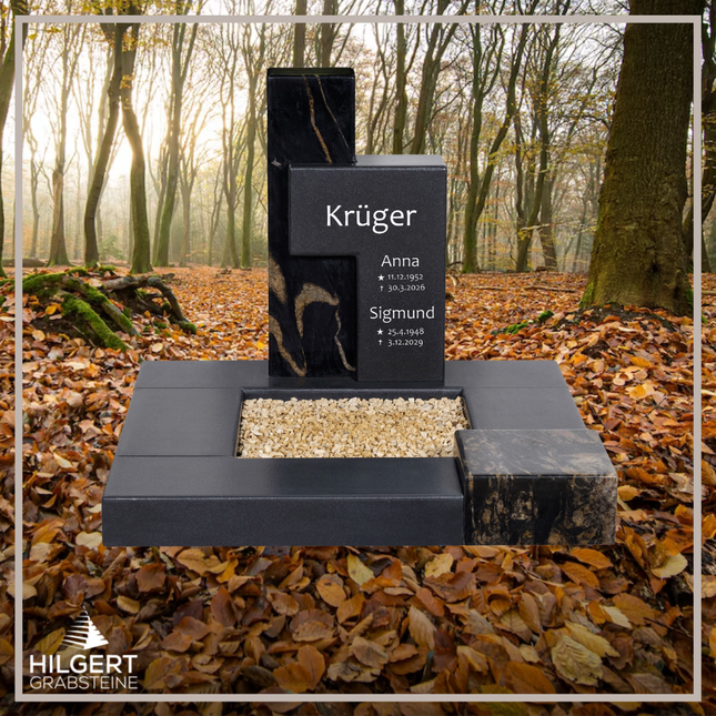 UR-DA-UR77 | Hilgert Grabsteine | Urnengrabstein aus Granit