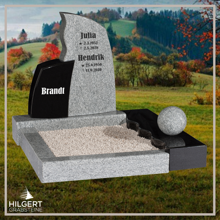 UR-DA-URJK24-13 | Hilgert Grabsteine | Urnengrabstein aus Granit