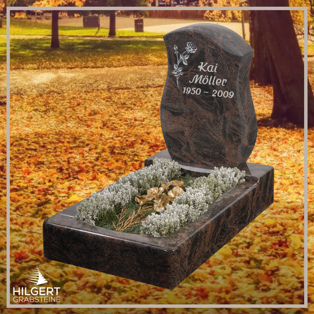 UR-GR-263 | Hilgert Grabsteine | Urnengrabstein aus Granit