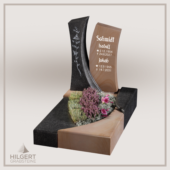 UR-GR-2676 | Hilgert Grabsteine | Urnengrabstein aus Granit