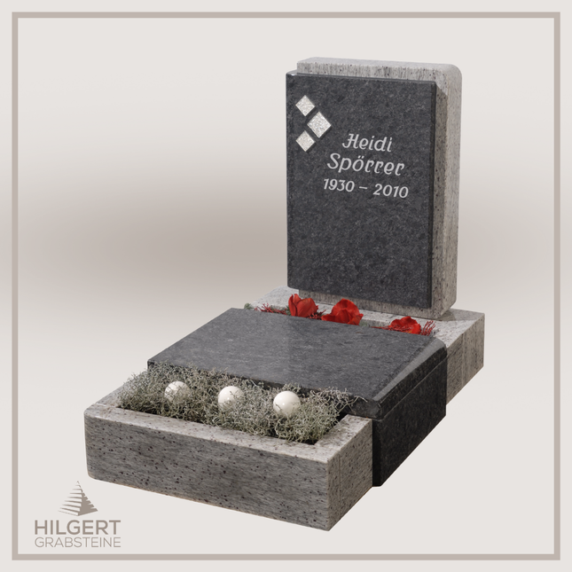 UR-GR-275-2 | Hilgert Grabsteine | Urnengrabstein aus Granit