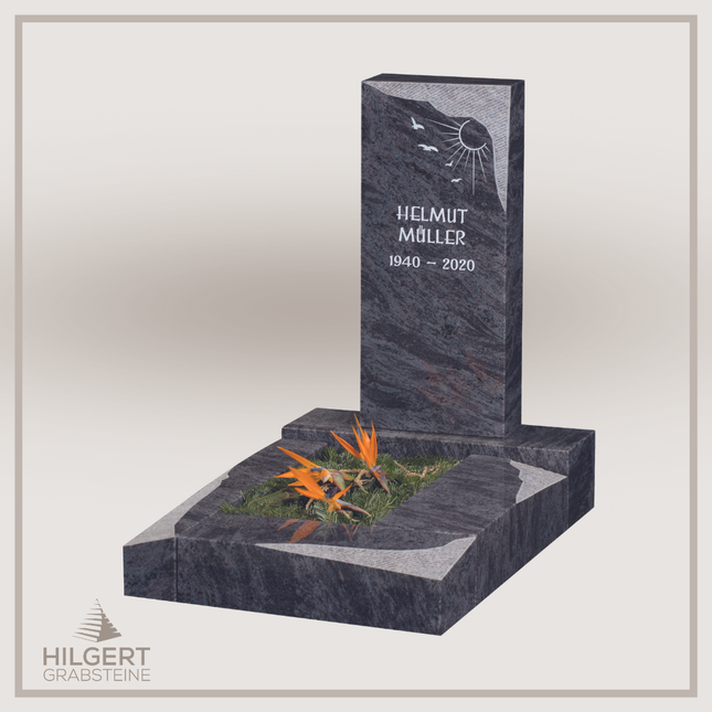 UR-GR-487 | Hilgert Grabsteine | Urnengrabstein aus Granit