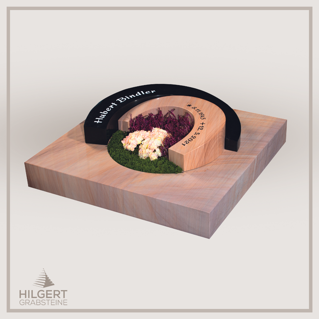UR-GR-498-60X100 | Hilgert Grabsteine | Urnengrabstein aus Granit
