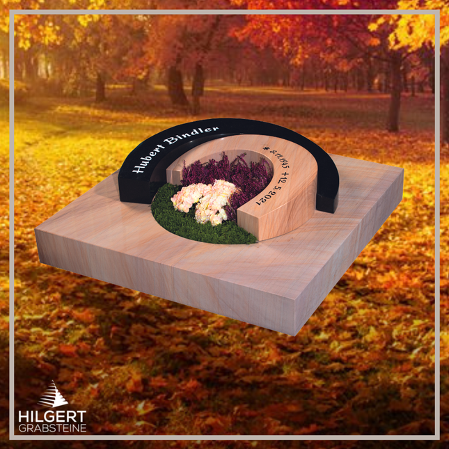 UR-GR-498-60X100 | Hilgert Grabsteine | Urnengrabstein aus Granit