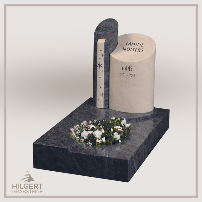 UR-GR-UA459-OT-003292 | Hilgert Grabsteine | Urnengrabstein aus Granit