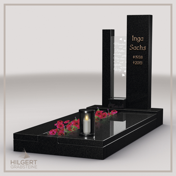 UR-LI-A046 | Hilgert Grabsteine | Stehender Grabstein aus Granit | auch als Urnengrabstein
