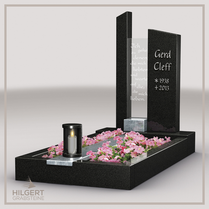 UR-LI-A047 | Hilgert Grabsteine | Stehender Grabstein aus Granit | auch als Urnengrabstein