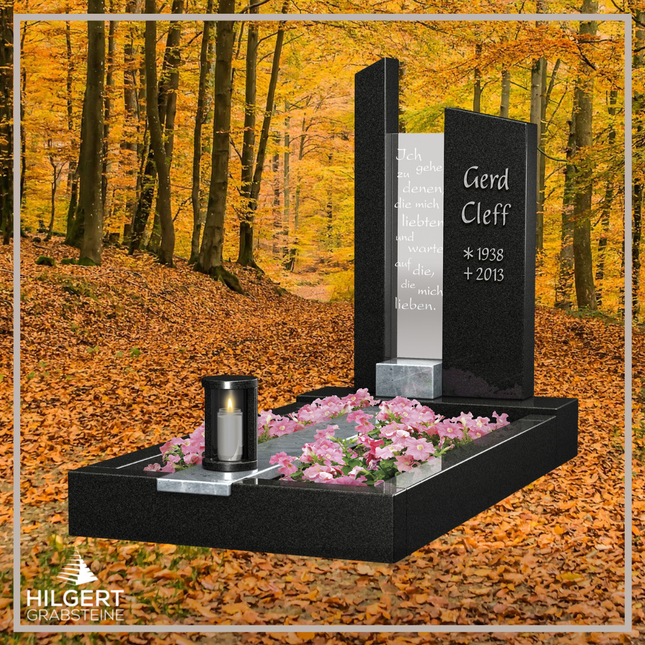 UR-LI-A047 | Hilgert Grabsteine | Stehender Grabstein aus Granit | auch als Urnengrabstein