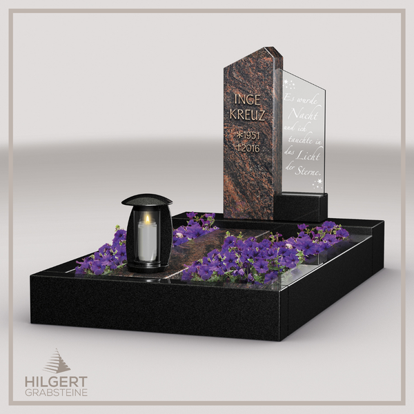 UR-LI-A048 | Hilgert Grabsteine | Stehender Grabstein aus Granit | auch als Urnengrabstein