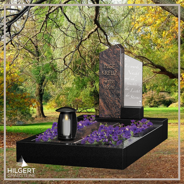 UR-LI-A048 | Hilgert Grabsteine | Stehender Grabstein aus Granit | auch als Urnengrabstein