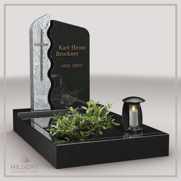 UR-LI-B078 | Hilgert Grabsteine | Stehender Grabstein aus Granit | auch als Urnengrabstein