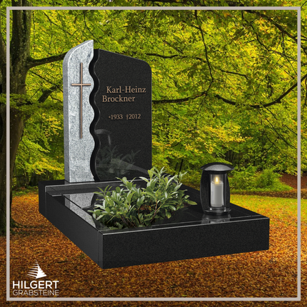 UR-LI-B078 | Hilgert Grabsteine | Stehender Grabstein aus Granit | auch als Urnengrabstein