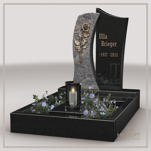 UR-LI-B096 | Hilgert Grabsteine | Stehender Grabstein aus Granit | auch als Urnengrabstein