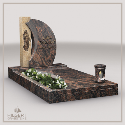 UR-LI-B118 | Hilgert Grabsteine | Stehender Grabstein aus Granit | auch als Urnengrabstein