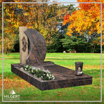 UR-LI-B118 | Hilgert Grabsteine | Stehender Grabstein aus Granit | auch als Urnengrabstein