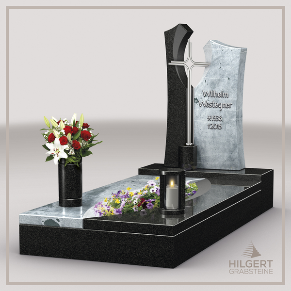 UR-LI-B119 | Hilgert Grabsteine | Stehender Grabstein aus Granit | auch als Urnengrabstein