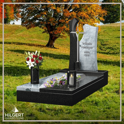 UR-LI-B119 | Hilgert Grabsteine | Stehender Grabstein aus Granit | auch als Urnengrabstein