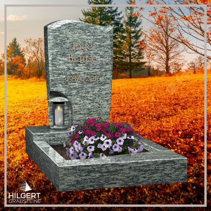 UR-LI-C016 | Hilgert Grabsteine | Stehender Grabstein aus Granit | auch als Urnengrabstein