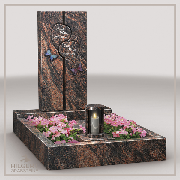 UR-LI-C042 | Hilgert Grabsteine | Stehender Grabstein aus Granit | auch als Urnengrabstein
