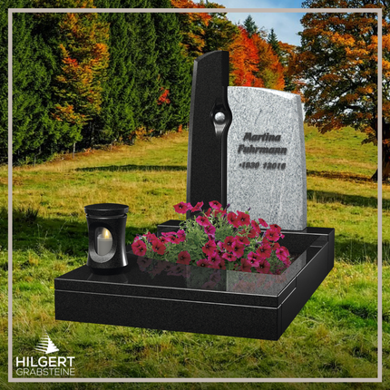 UR-LI-C097 | Hilgert Grabsteine | Stehender Grabstein aus Granit | auch als Urnengrabstein