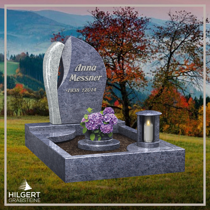 UR-LI-C118 | Hilgert Grabsteine | Stehender Grabstein aus Granit | auch als Urnengrabstein