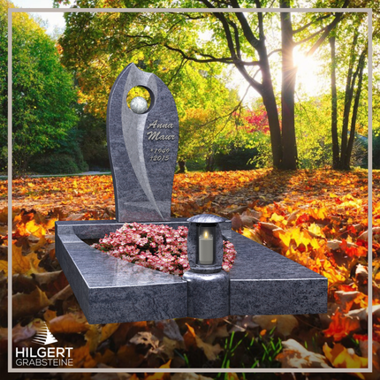 UR-LI-C129 | Hilgert Grabsteine | Stehender Grabstein aus Granit | auch als Urnengrabstein