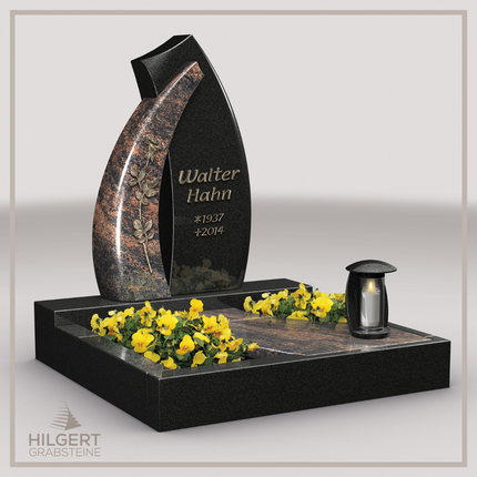 UR-LI-C131 | Hilgert Grabsteine | Stehender Grabstein aus Granit | auch als Urnengrabstein