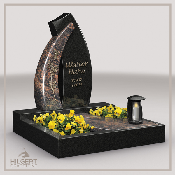 UR-LI-C131 | Hilgert Grabsteine | Stehender Grabstein aus Granit | auch als Urnengrabstein