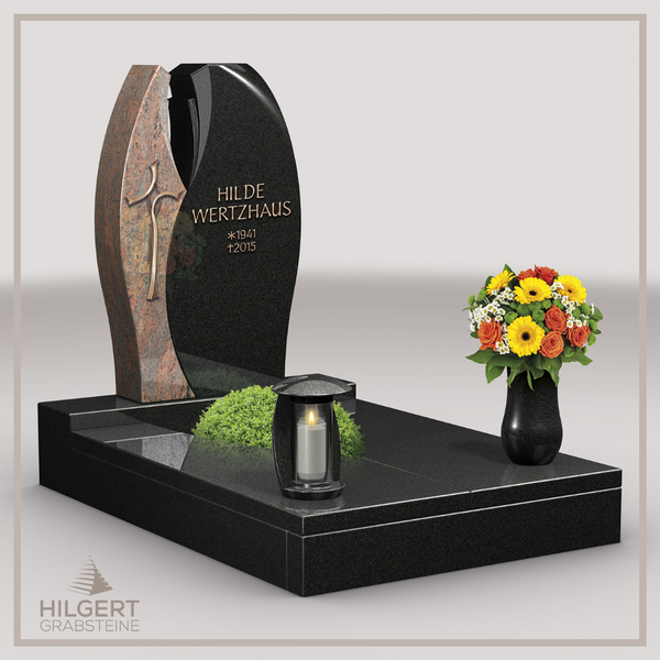 UR-LI-C134 | Hilgert Grabsteine | Stehender Grabstein aus Granit | auch als Urnengrabstein