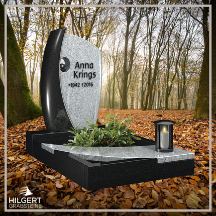 UR-LI-C135 | Hilgert Grabsteine | Stehender Grabstein aus Granit | auch als Urnengrabstein
