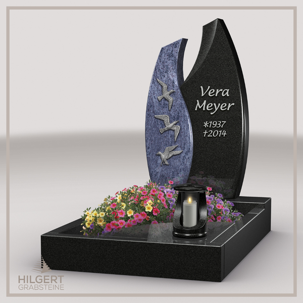 UR-LI-C139 | Hilgert Grabsteine | Stehender Grabstein aus Granit | auch als Urnengrabstein