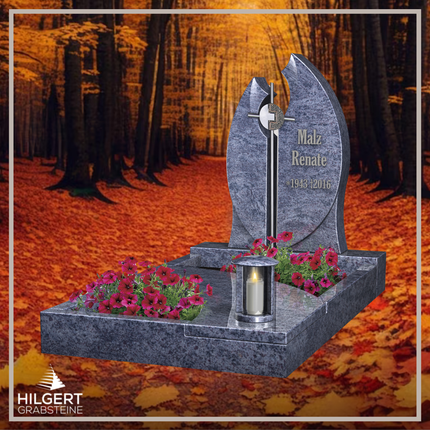 UR-LI-C140 | Hilgert Grabsteine | Stehender Grabstein aus Granit | auch als Urnengrabstein