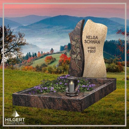 UR-LI-C141 | Hilgert Grabsteine | Stehender Grabstein aus Granit | auch als Urnengrabstein