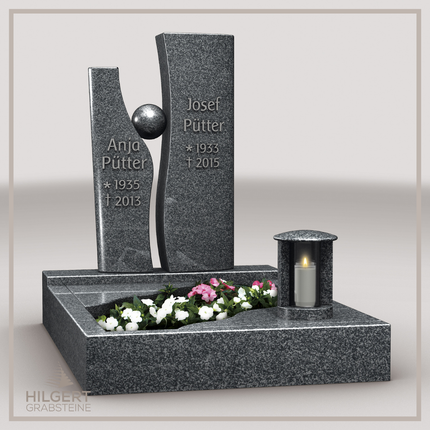 UR-LI-D187 | Hilgert Grabsteine | Urnengrabstein aus Granit
