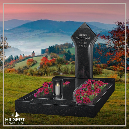 UR-LI-D198 | Hilgert Grabsteine | Urnengrabstein aus Granit