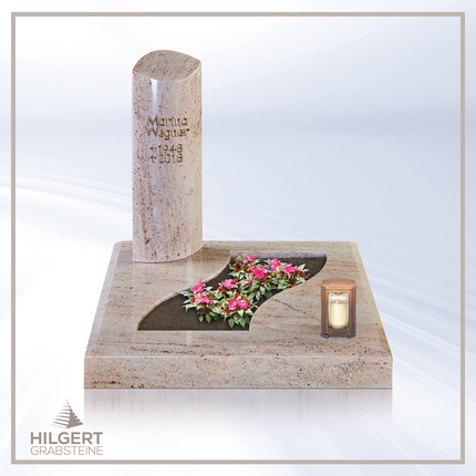 UR-HA-UR17 | Hilgert Grabsteine | Urnengrabstein aus Granit