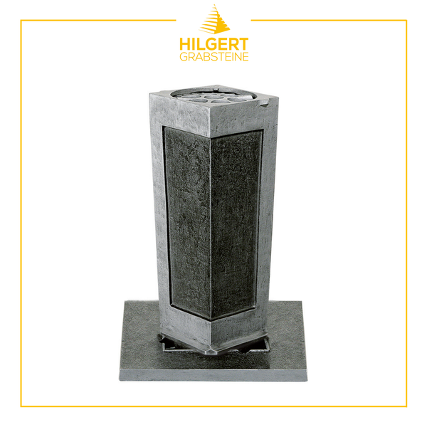 VA-ST-53145-alu-dg-geb | Grabvase | Hilgert Grabsteine