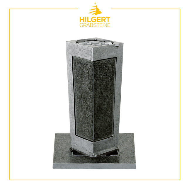 VA-ST-53145-alu-dg-geb | Grabvase | Hilgert Grabsteine
