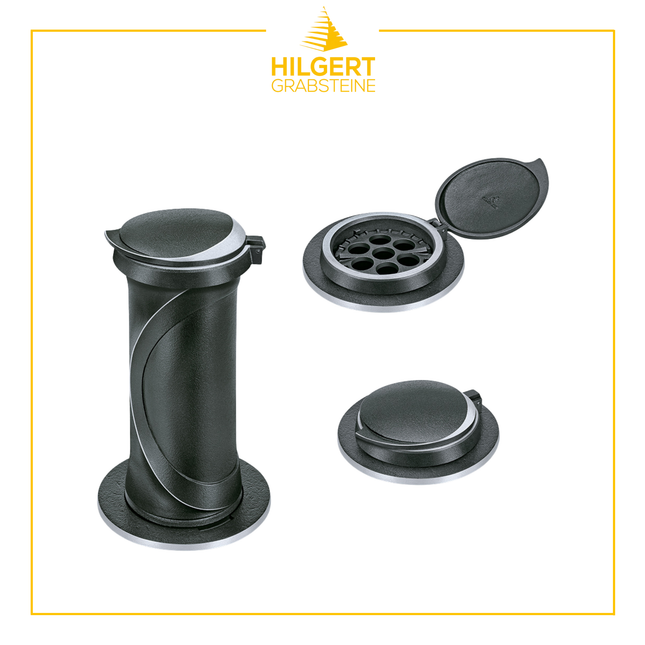 VA-ST-53341-alu-dg | Grabvase | Hilgert Grabsteine