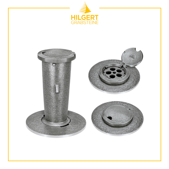 VA-ST-53342-alu | Grabvase | Hilgert Grabsteine